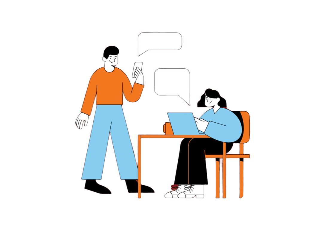 Ilustração pessoas programando